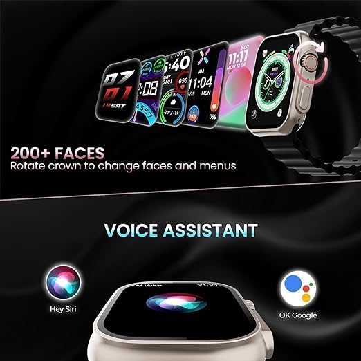 SQUL Premium S8 Ultra Smart Watch with 4G SIM Card, App Store Working, Google Maps, Facebook, YouTube, Android,Bluetooth Calling, Extra Band - Squl Tech 