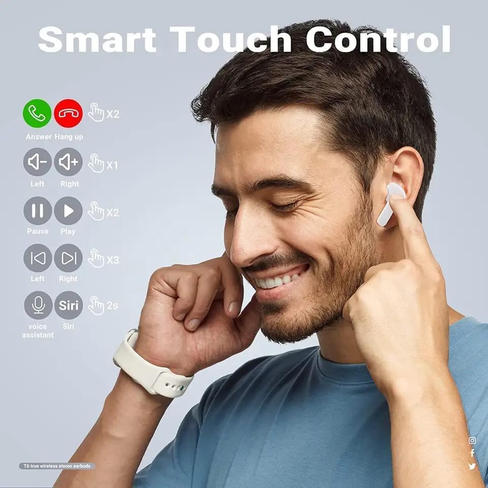 SQUL Earbuds Transparent Case, Smart ENC, 4-5 Hrs Total Playtime, Talk Time 5 Hrs,Gaming Mode Sound with LED Digital Display,Voice Assistant Support. - Squl Tech 